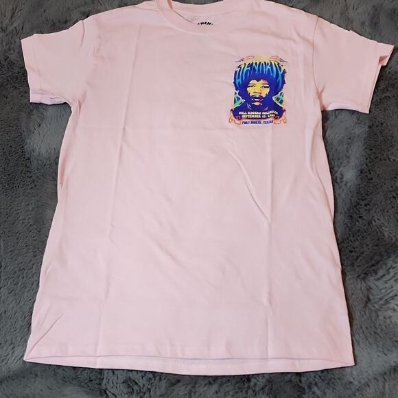 Tops - NWOT Jimi Hendrix  Will Roger's September 27, 1969 Fort Worth Texas Pink Tee S/P